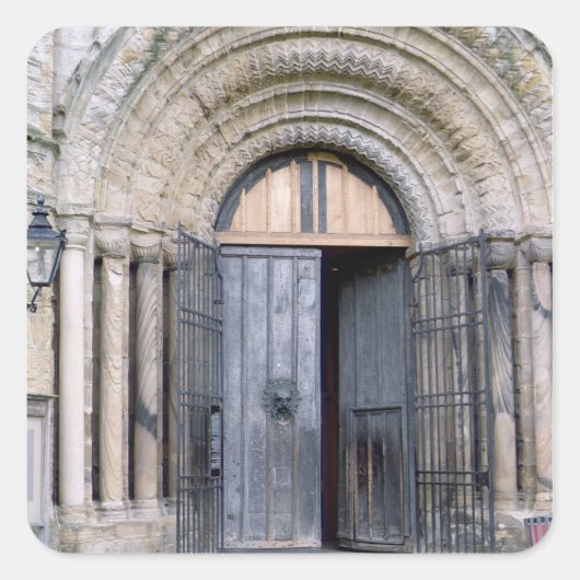 Uitzicht van de noorddeur van de kathedraal van Du Vierkante Sticker (Voorkant)