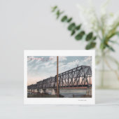 Uitzicht van de noordelijke Pacifische brug Briefkaart (Staand voorkant)