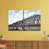 Uitzicht van de noordelijke Pacifische brug Canvas Afdruk (Insitu (Woonkamer))