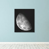 Uitzicht van de noordpool van de maan canvas afdruk (Insitu (Houten vloer))