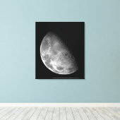 Uitzicht van de noordpool van de maan canvas afdruk (Insitu (Houten vloer))