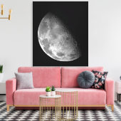 Uitzicht van de noordpool van de maan canvas afdruk (Insitu (Woonkamer))