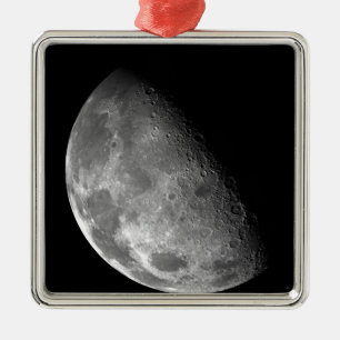 Uitzicht van de noordpool van de maan metalen ornament