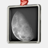 Uitzicht van de noordpool van de maan metalen ornament (Links)