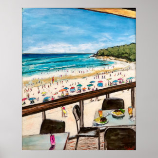 Uitzicht van de Noosa Surf Club Poster