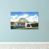 Uitzicht van de Notre Dame Bridge Canvas Afdruk (Insitu (Houten vloer))