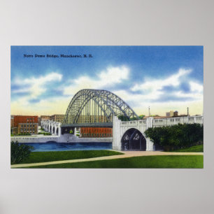 Uitzicht van de Notre Dame Bridge Poster