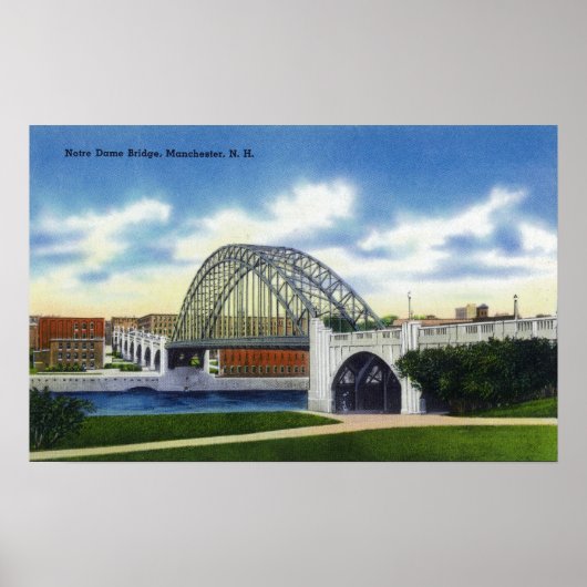 Uitzicht van de Notre Dame Bridge Poster (Voorkant)
