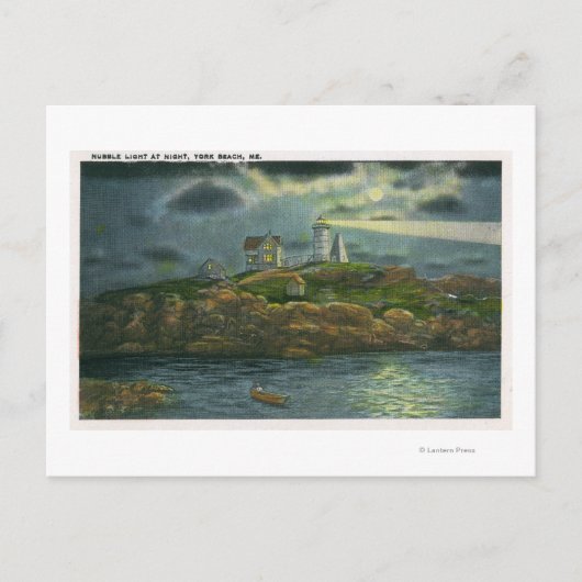 Uitzicht van de Nubble-vuurtoren in York Briefkaart (Voorkant)