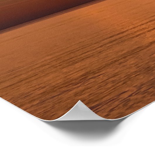 Uitzicht van de oceaan op de zon poster (Hoek)