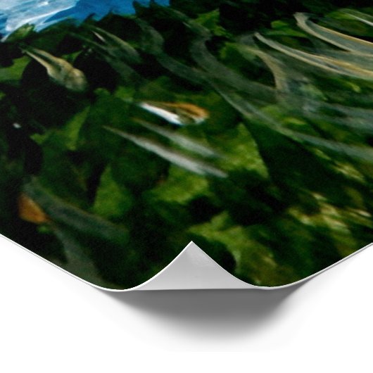 Uitzicht van de oceaan van het venster | Turquoise Poster (Hoek)