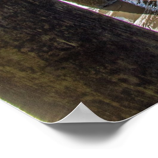 Uitzicht van de oceaan van onder het pier poster (Hoek)