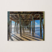 Uitzicht van de oceaan van onder het pier poster legpuzzel (Horizontaal)