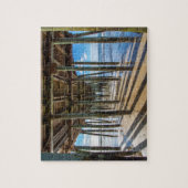 Uitzicht van de oceaan van onder het pier poster legpuzzel (Verticaal)