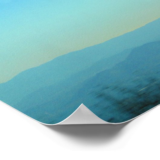 Uitzicht van de oceaan vanaf de rand van de wereld poster (Hoek)