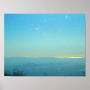 Uitzicht van de oceaan vanaf de rand van de wereld poster