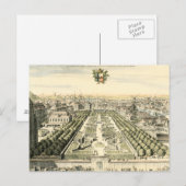 Uitzicht van de officiële tuin van Eric Dahlbergh Briefkaart (Voorkant / Achterkant)