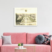 Uitzicht van de officiële tuin van Eric Dahlbergh Canvas Afdruk (Insitu (Woonkamer))