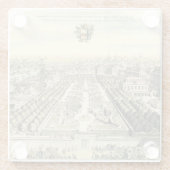 Uitzicht van de officiële tuin van Eric Dahlbergh Glazen Onderzetter (Achterkant)