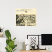 Uitzicht van de officiële tuin van Eric Dahlbergh Poster (Thuiskantoor)