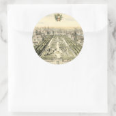 Uitzicht van de officiële tuin van Eric Dahlbergh Ronde Sticker (Tas)