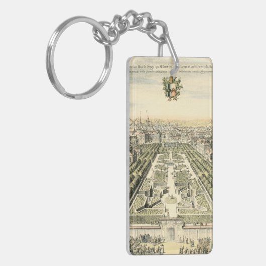 Uitzicht van de officiële tuin van Eric Dahlbergh Sleutelhanger (Voorkant Links)