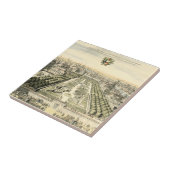 Uitzicht van de officiële tuin van Eric Dahlbergh Tegeltje (Zijkant)