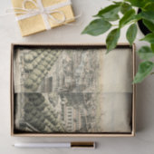 Uitzicht van de officiële tuin van Eric Dahlbergh Tissuepapier (Geschenk)