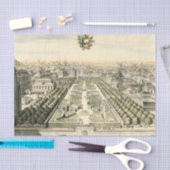 Uitzicht van de officiële tuin van Eric Dahlbergh Tissuepapier (Craft)