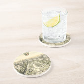 Uitzicht van de officiële tuin van Eric Dahlbergh Zandsteen Onderzetter (Zijkant)