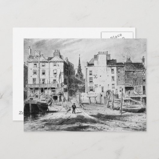 Uitzicht van de Old Hungerford Stairs, c.1815 Briefkaart (Voorkant / Achterkant)