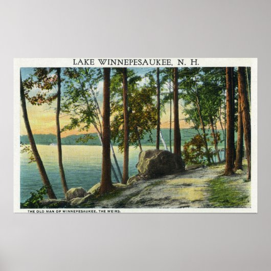 Uitzicht van de Old Man Rock Formation Poster (Voorkant)