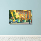 Uitzicht van de olifantentrein canvas afdruk (Insitu (Houten vloer))