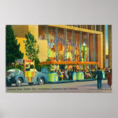 Uitzicht van de olifantentrein poster (Voorkant)