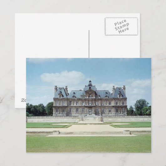 Uitzicht van de Oost-facade van Chateau de Maisons Briefkaart (Voorkant / Achterkant)