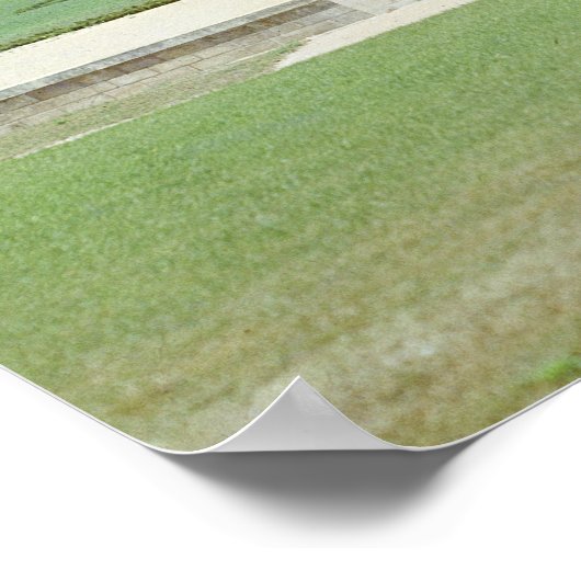 Uitzicht van de Oost-facade van Chateau de Maisons Poster (Hoek)