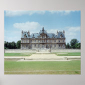 Uitzicht van de Oost-facade van Chateau de Maisons Poster (Voorkant)
