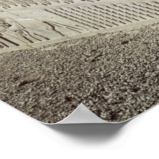 Uitzicht van de oostelijke trap van de Apadana Poster (Hoek)