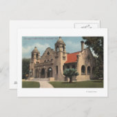 Uitzicht van de openbare bibliotheek van Carnegie Briefkaart (Voorkant / Achterkant)