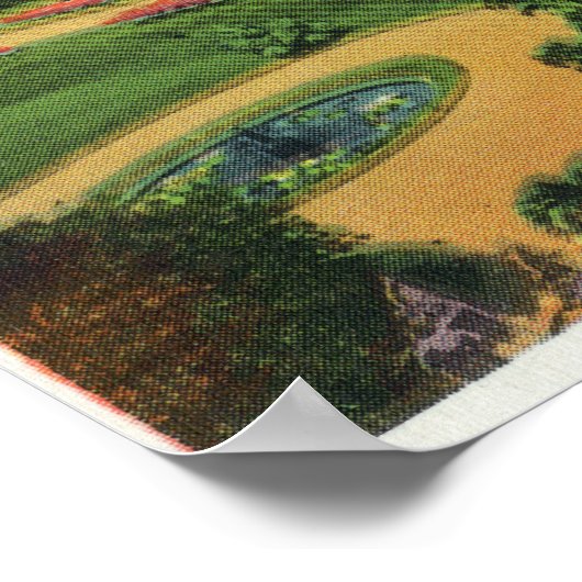 Uitzicht van de openbare tuinen # 2 poster (Hoek)