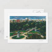 Uitzicht van de openbare tuinen, Beacon Hill Briefkaart (Voorkant / Achterkant)