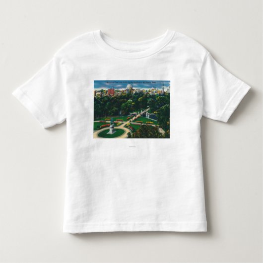 Uitzicht van de openbare tuinen, Beacon Hill Kinder Shirts (Voorkant)