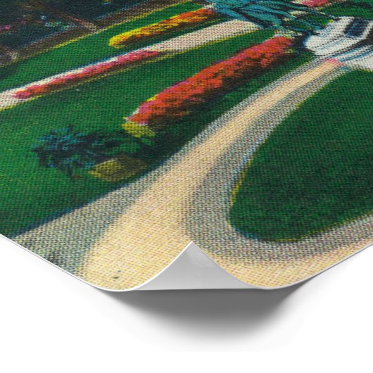 Uitzicht van de openbare tuinen, Beacon Hill Poster (Hoek)