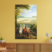 Uitzicht van de Orangerie te Versailles na 1697 Canvas Afdruk (Insitu (Woonkamer))