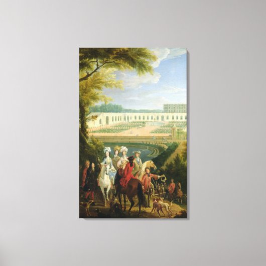 Uitzicht van de Orangerie te Versailles na 1697 Canvas Afdruk (Voorkant)