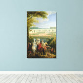 Uitzicht van de Orangerie te Versailles na 1697 Canvas Afdruk (Insitu (Houten vloer))