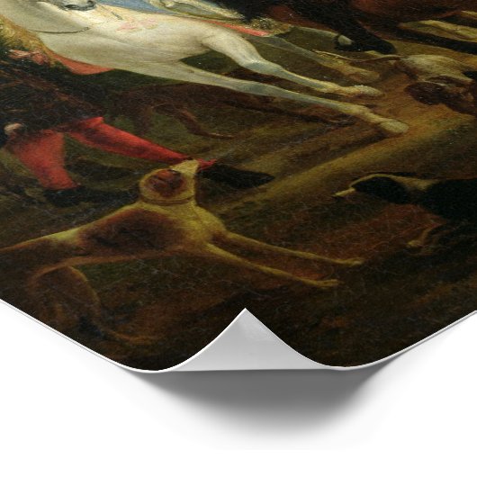 Uitzicht van de Orangerie te Versailles na 1697 Poster (Hoek)