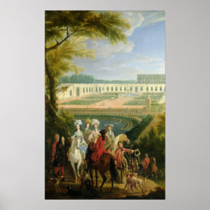 Uitzicht van de Orangerie te Versailles na 1697 Poster