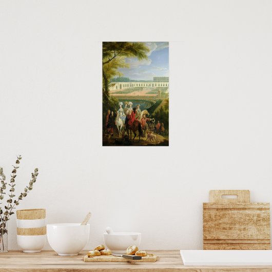 Uitzicht van de Orangerie te Versailles na 1697 Poster (Keuken)