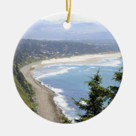 Uitzicht van de oregonkusten keramisch ornament